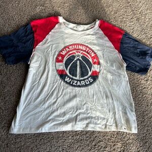 Women’s Washington Wizards Red and Blue T-Shirt